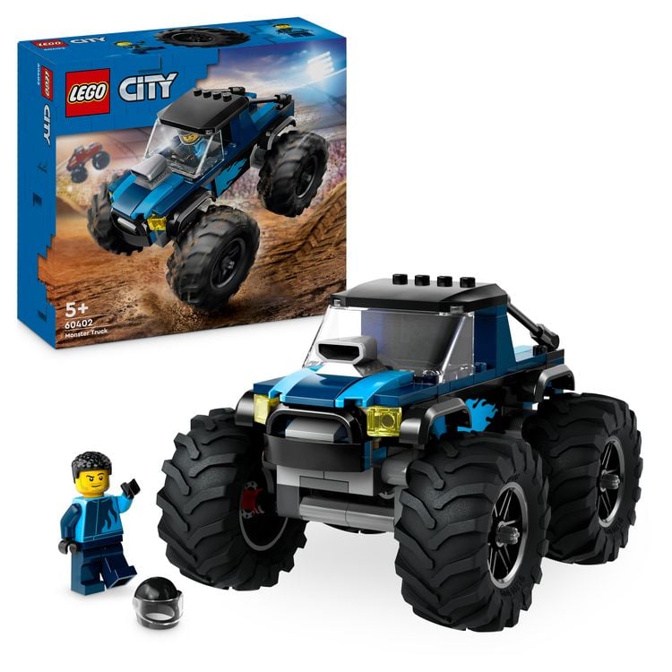 Produktbild: LEGO City 60402 Blauer Monstertruck, Offroad-Auto, Spielzeug-Monster-Truck