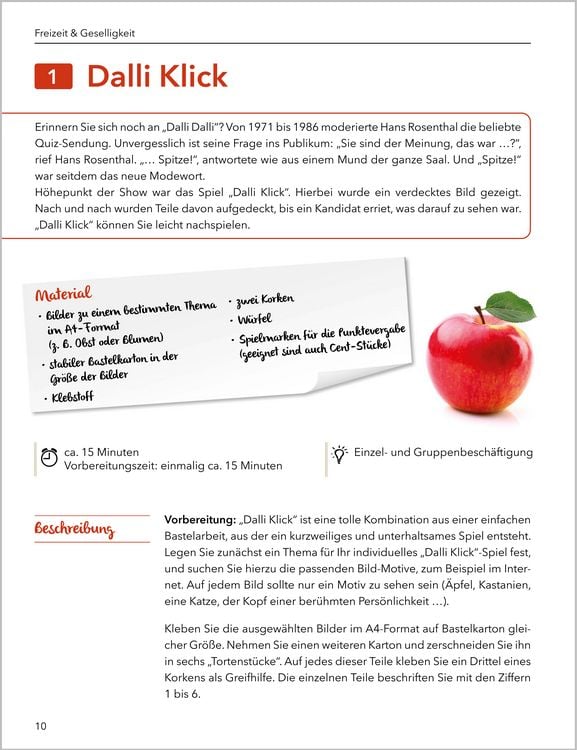 Produktbild: Das gro&szlig;e Besch&auml;ftigungsbuch f&uuml;r Menschen mit Demenz. Ideen, Spiele, Besch&auml;ftigungen f&uuml;r Senioren mit Demenz. Ratgeber.