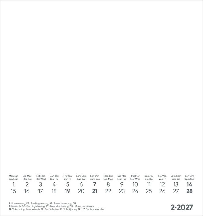 Produktbild: Kreativkalender S schwarz 2027