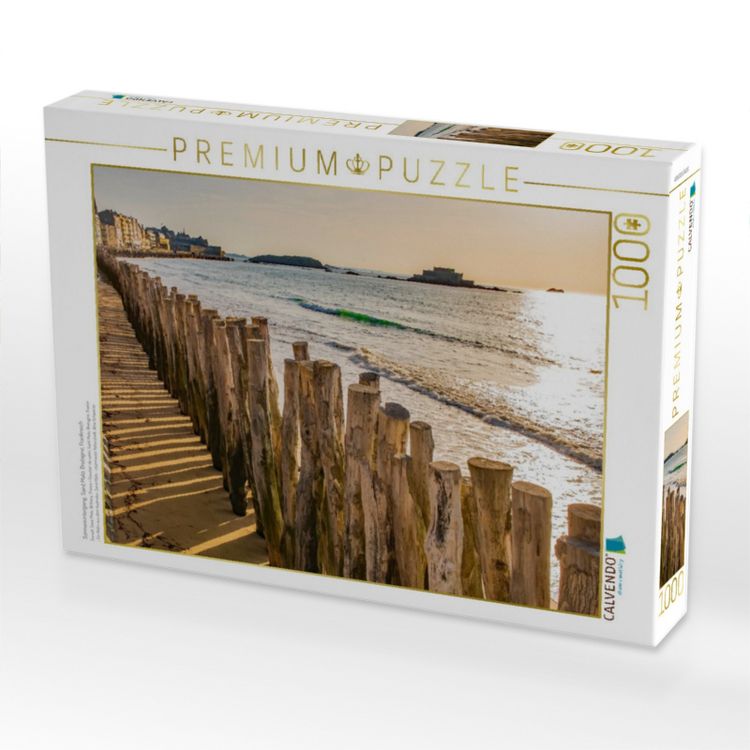 Produktbild: CALVENDO Puzzle Sonnenuntergang, Saint Malo, Bretagne, Frankreich | 1000 Teile Lege-Gr&ouml;&szlig;e 64x48cm Foto-Puzzle f&uuml;r gl&uuml;ckliche Stunden