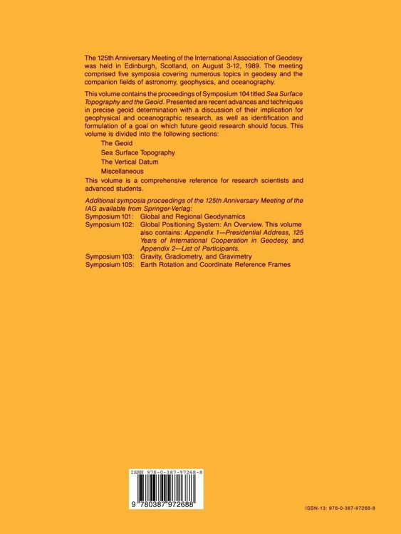 Produktbild: Sea Surface Topography and the Geoid