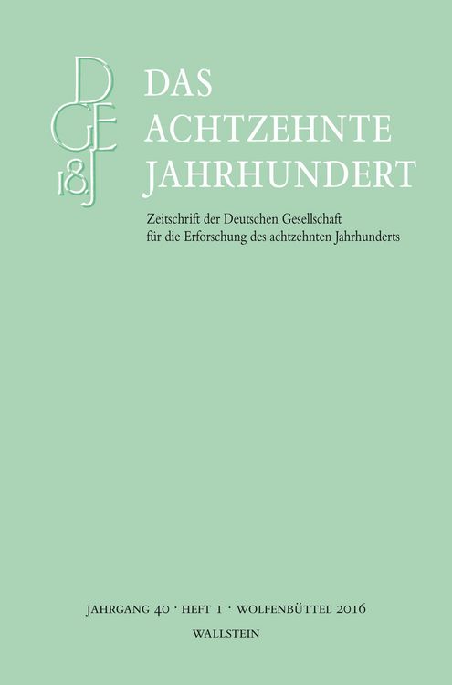 Produktbild: Das achtzehnte Jahrhundert 40/1