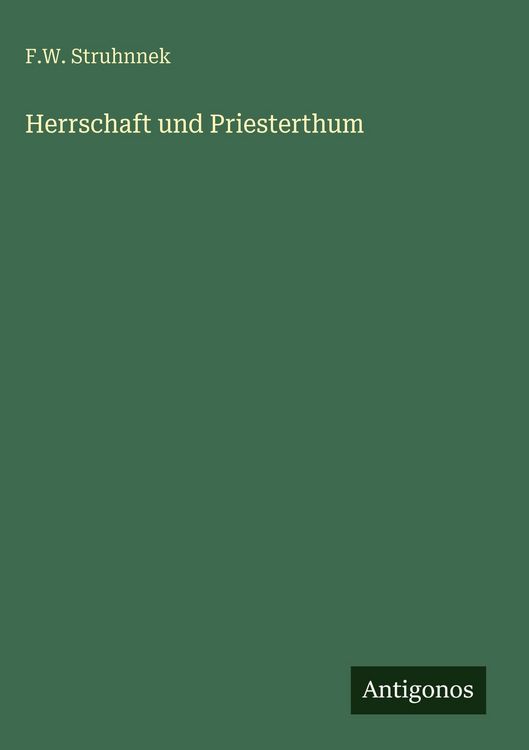Produktbild: Herrschaft und Priesterthum