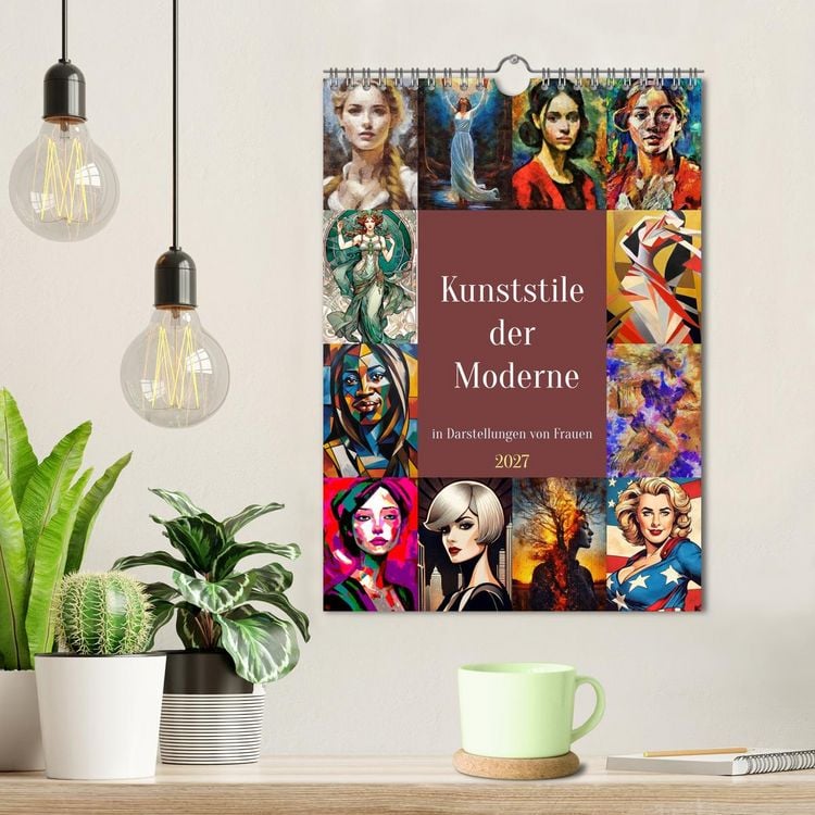 Produktbild: Kunststile der Moderne in Darstellungen von Frauen (Wandkalender 2027 DIN A4 hoch), CALVENDO Monatskalender