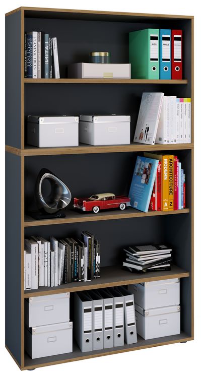 Produktbild: Holz B&uuml;ro Regal B&uuml;cher Ordner Salia 5fach B. 100cm