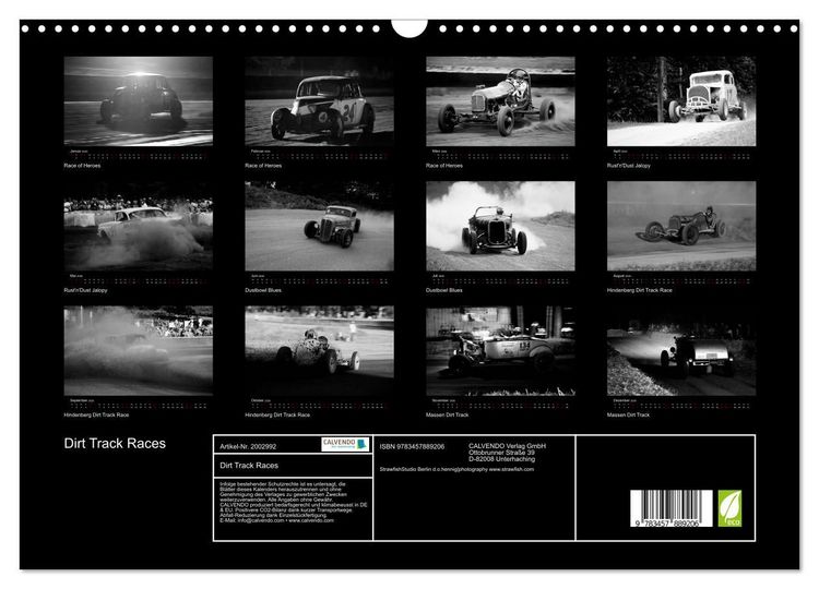 Produktbild: Dirt Track Races (Wandkalender 2026 DIN A3 quer), CALVENDO Monatskalender