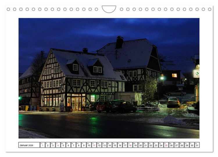 Produktbild: Blaue Stunde im Siegerland (Wandkalender 2026 DIN A4 quer), CALVENDO Monatskalender