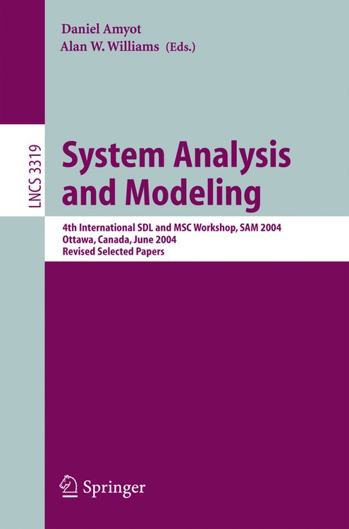 Produktbild: System Analysis and Modeling