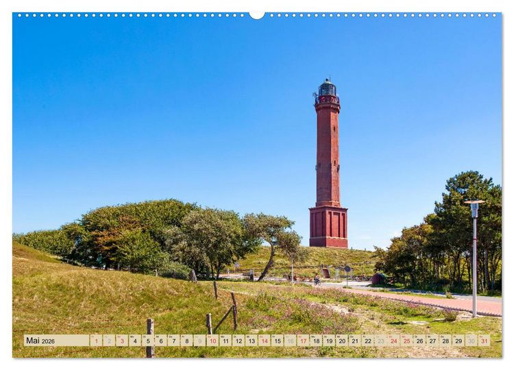 Produktbild: Norderney Spaziergang (hochwertiger Premium Wandkalender 2026 DIN A2 quer), Kunstdruck in Hochglanz