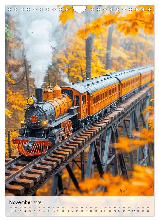 Produktbild: Eisenbahnen - Miniaturbahnen zwischen Fantasie und Fernweh (Wandkalender 2026 DIN A4 hoch), CALVENDO Monatskalender