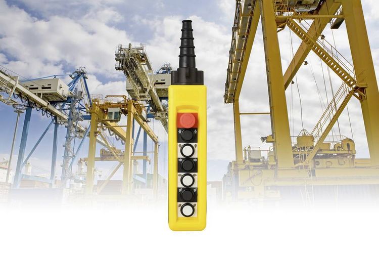 Produktbild: TRU COMPONENTS TC-13599180 TC-A6713 H&auml;ngetaster mit NOT-Aus-Schalter 1St.