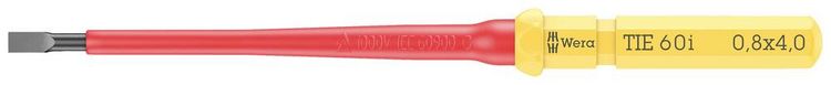 Produktbild: Wera Kraftform Kompakt VDE 60 i 0,8 x 4,0 x 157mm TIE Elektriker Schlitz Wechselklinge 4.0mm
