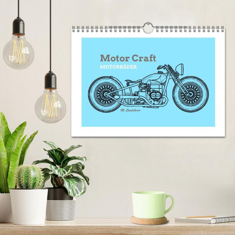 Produktbild: Motor Craft Motorr&auml;der (Wandkalender 2026 DIN A4 quer), CALVENDO Monatskalender