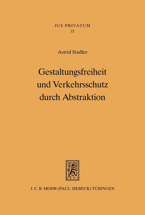 Produktbild: Gestaltungsfreiheit und Verkehrsschutz durch Abstraktion