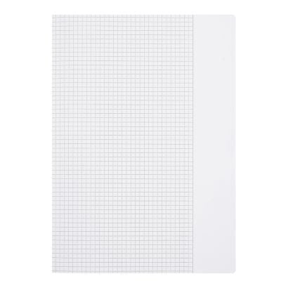 OXFORD Schulheft A4, 16 Blatt, Lineatur 26 (kariert mit Rand rechts), 90 g/m²