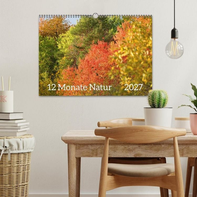 Produktbild: 12 Monate Natur (Wandkalender 2027 DIN A3 quer), CALVENDO Monatskalender