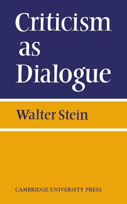 Produktbild: Criticism as Dialogue