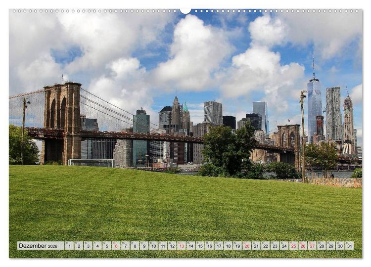 Produktbild: New York - Stadt deiner Tr&auml;ume (Wandkalender 2026 DIN A2 quer), CALVENDO Monatskalender