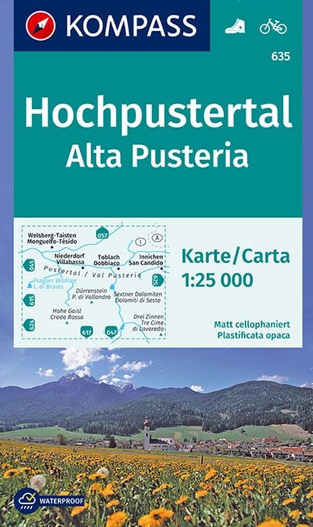 Produktbild: KOMPASS Wanderkarte 635 Hochpustertal, Alta Pusteria 1:25.000