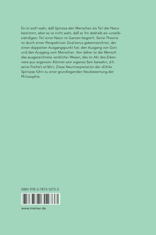 Produktbild: Spinozas Theorie des Menschen