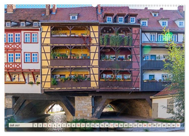 Produktbild: Erfurt &ndash; Ein Spaziergang durch die Landeshauptstadt (hochwertiger Premium Wandkalender 2027 DIN A2 quer), Kunstdruck in Hochglanz