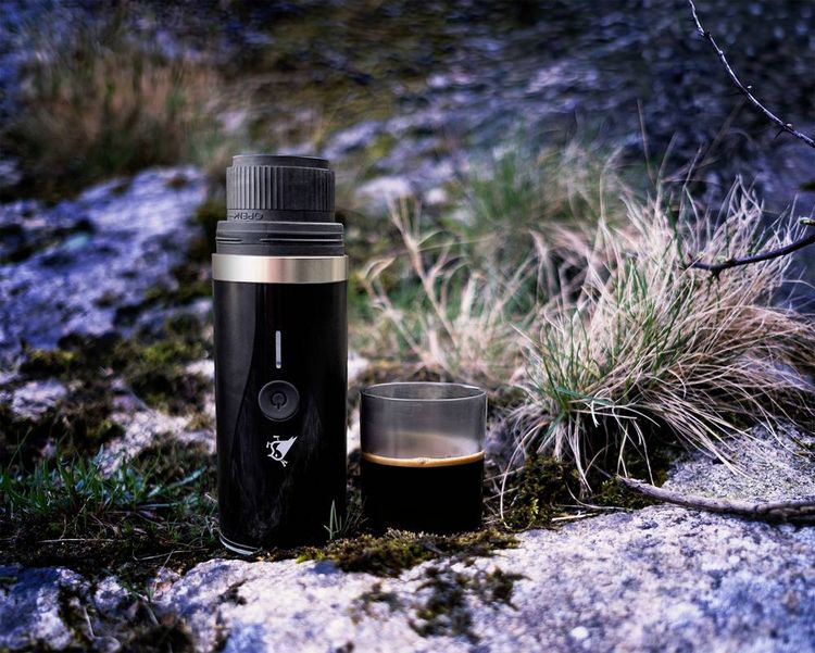 Produktbild: Aqiila Coffeebird Portable espresso machine Kaffeemaschine Schwarz Fassungsverm&ouml;gen Tassen=5 f&uuml;r unterwegs / portable