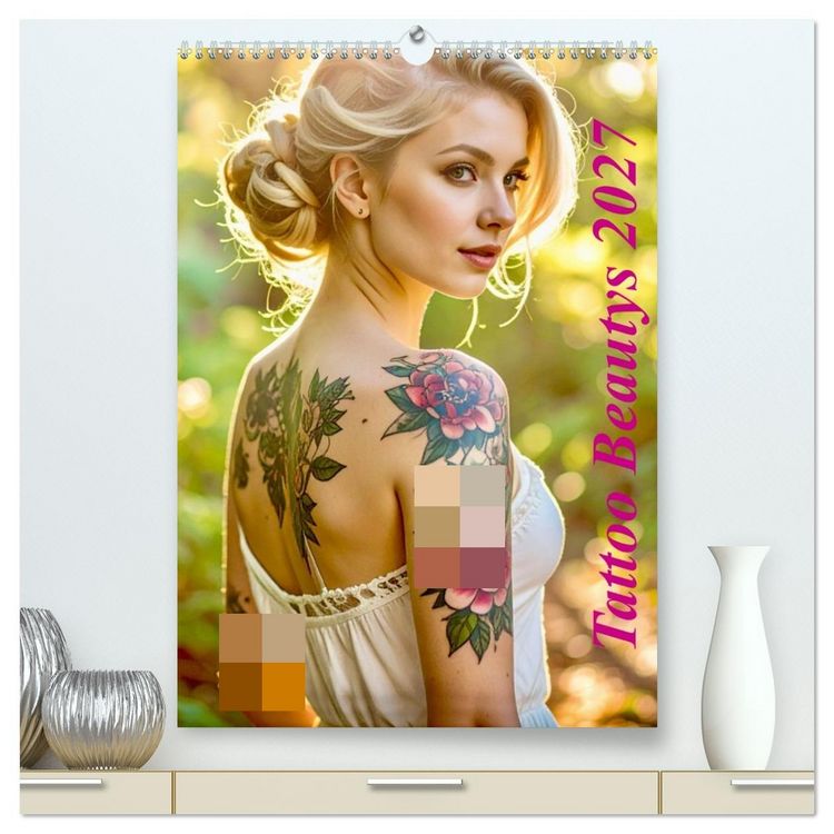 Produktbild: Tattoo Beautys (hochwertiger Premium Wandkalender 2027 DIN A2 hoch), Kunstdruck in Hochglanz