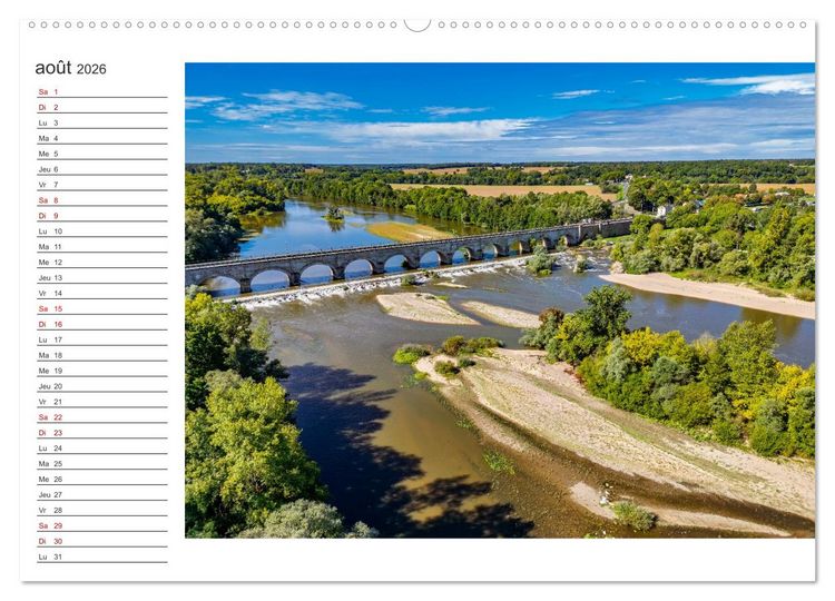 Produktbild: Les couleurs de l'Allier - Un affluent la Loire (Calendrier mural 2026 DIN A2 vertical) calendrier de bureau