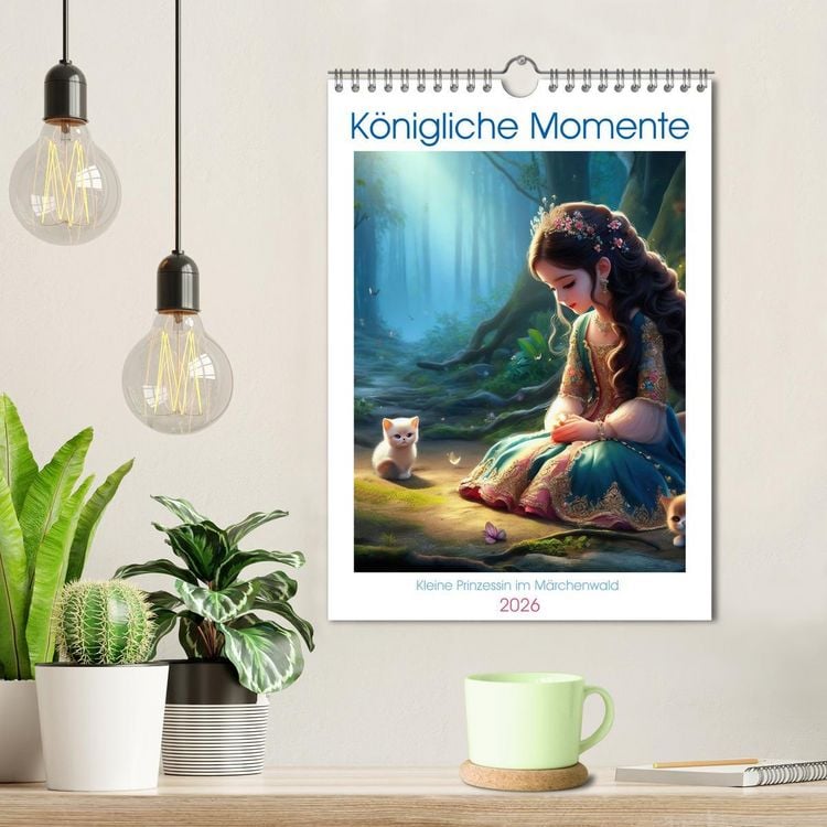 Produktbild: K&ouml;nigliche Momente - Kleine Prinzessin im M&auml;rchenwald (Wandkalender 2026 DIN A4 hoch), CALVENDO Monatskalender