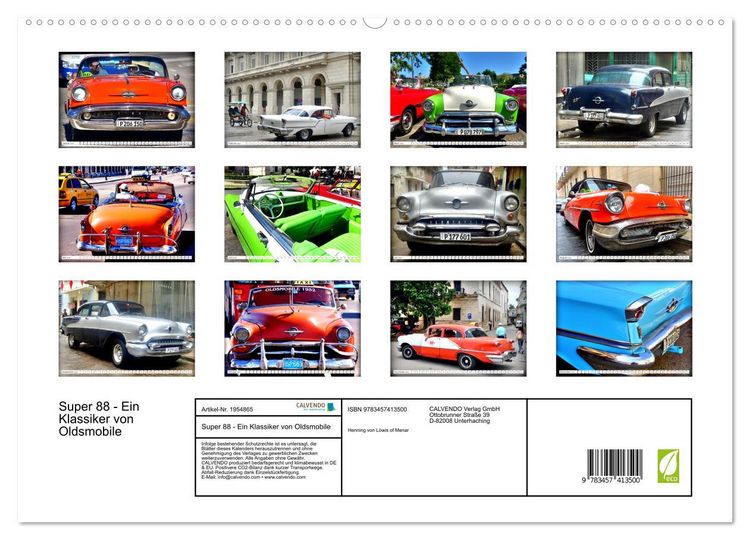Produktbild: Super 88 - Ein Klassiker von Oldsmobile (hochwertiger Premium Wandkalender 2026 DIN A2 quer), Kunstdruck in Hochglanz