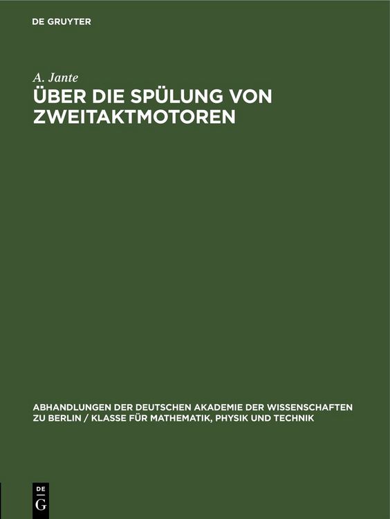 Produktbild: &Uuml;ber die Sp&uuml;lung von Zweitaktmotoren