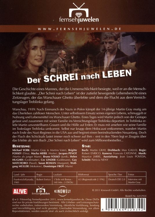 Produktbild: Der Schrei nach Leben [3 DVDs]