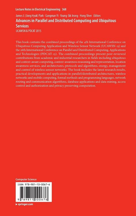 Produktbild: Advances in Parallel and Distributed Computing and Ubiquitous Services