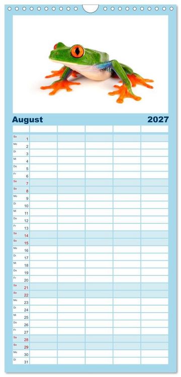 Produktbild: Familienplaner 2027 - Farbenpracht der Fr&ouml;sche mit 5 Spalten (Wandkalender, 21 x 45 cm) CALVENDO