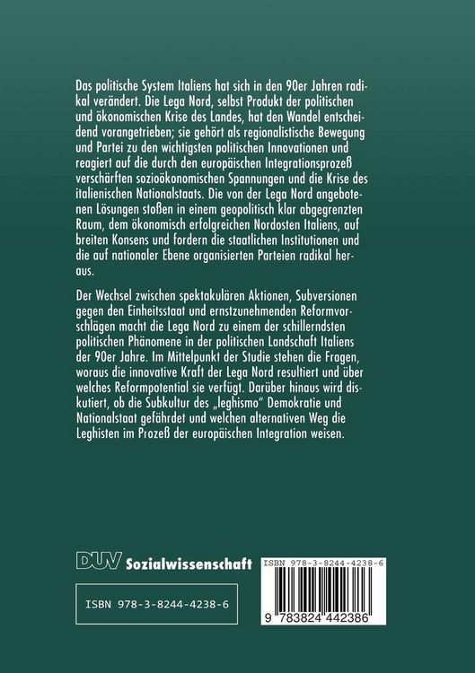 Produktbild: Lega Nord im politischen System Italiens