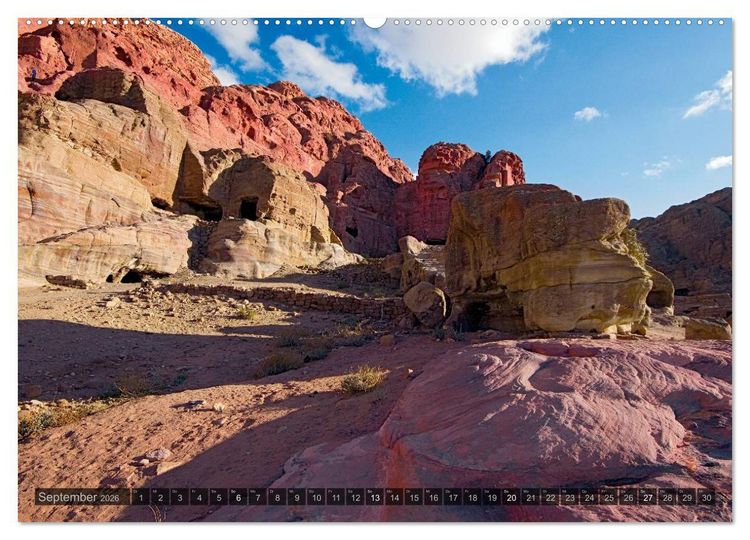 Produktbild: Jordanien &ndash; Felsenstadt Petra (hochwertiger Premium Wandkalender 2026 DIN A2 quer), Kunstdruck in Hochglanz
