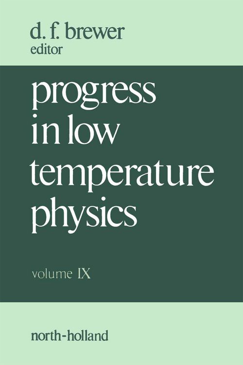 Produktbild: Progress in Low Temperature Physics