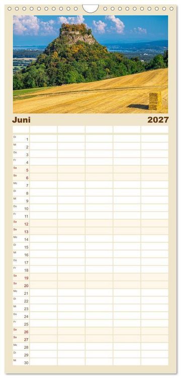 Produktbild: Familienplaner 2027 - HEGAUBERGE mit 5 Spalten (Wandkalender, 21 x 45 cm) CALVENDO