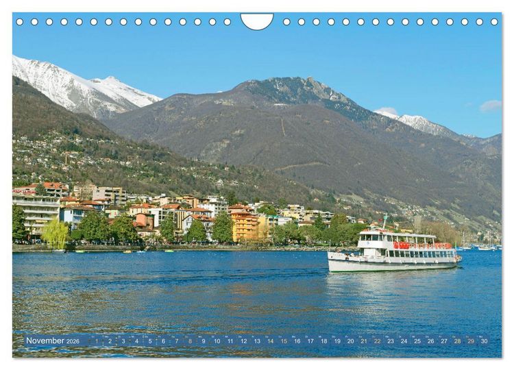 Produktbild: Wunderbares Tessin: Mediterranes Klima und italienisches Flair (Wandkalender 2026 DIN A4 quer), CALVENDO Monatskalender