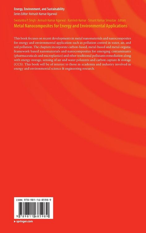 Produktbild: Metal Nanocomposites for Energy and Environmental Applications
