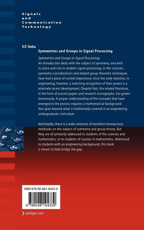 Produktbild: Symmetries and Groups in Signal Processing