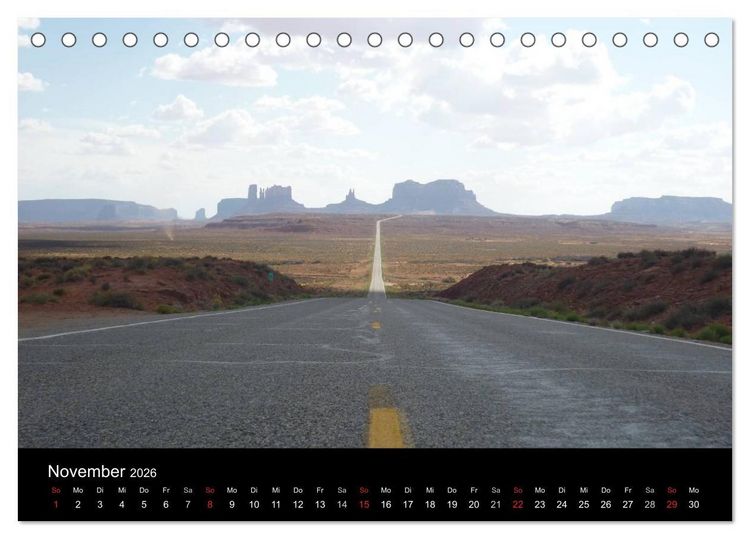 Produktbild: USA Highlights 2026 (Tischkalender 2026 DIN A5 quer), CALVENDO Monatskalender