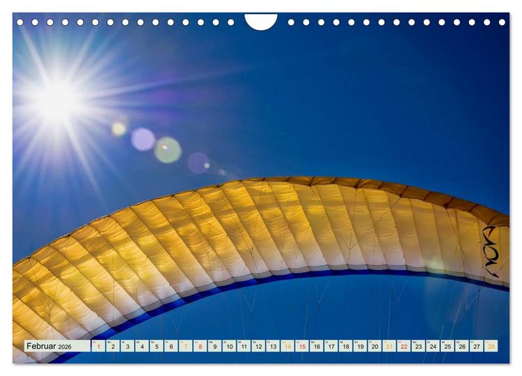Produktbild: Freiheit und Abenteuer - Paragliding (Wandkalender 2026 DIN A4 quer), CALVENDO Monatskalender
