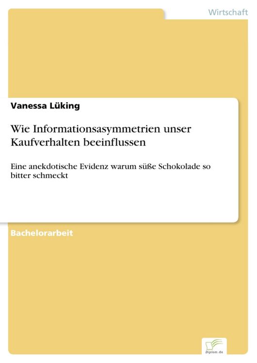 Produktbild: Wie Informationsasymmetrien unser Kaufverhalten beeinflussen
