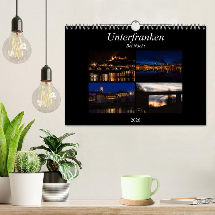 Produktbild: Unterfranken bei Nacht (Wandkalender 2026 DIN A4 quer), CALVENDO Monatskalender