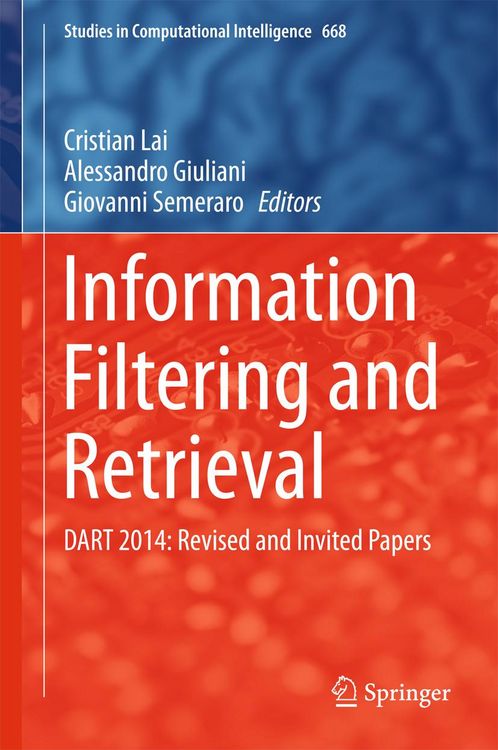 Produktbild: Information Filtering and Retrieval