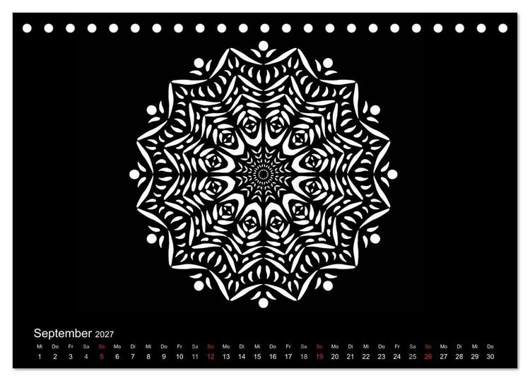 Produktbild: Entspannung und Ruhe durch Mandalas (Tischkalender 2027 DIN A5 quer), CALVENDO Monatskalender