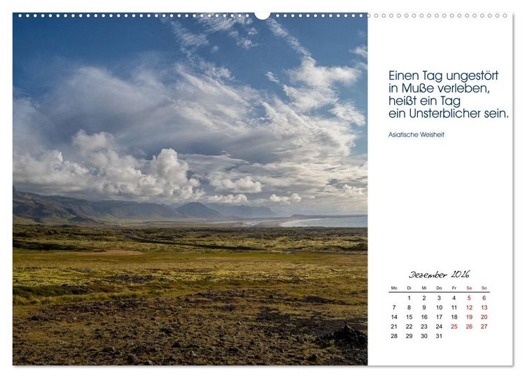 Produktbild: Insel der Elemente &ndash; Island in Bildern und Gedanken (hochwertiger Premium Wandkalender 2026 DIN A2 quer), Kunstdruck in Hochglanz
