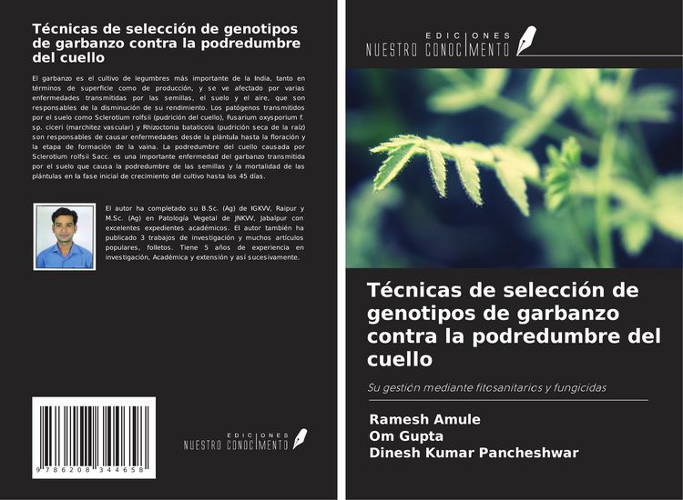 Produktbild: T&eacute;cnicas de selecci&oacute;n de genotipos de garbanzo contra la podredumbre del cuello