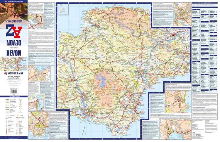 Produktbild: Devon A-Z Visitors Map